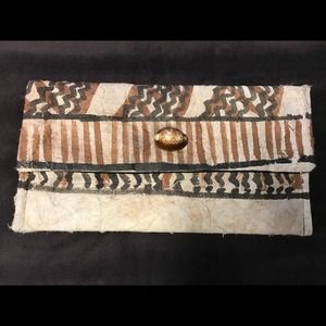 Rare Handmade Kapa Printed Clutch Made in Hawai’i
